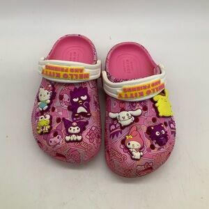 GIRLS TODDLER HELLO KITTY CLASSIC CLOG C8 pink multi Pre owned